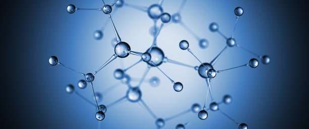 分子结构-宽蓝色图片下载