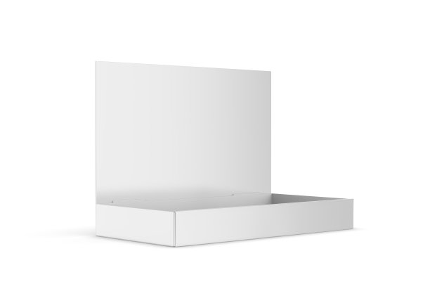 空瓦楞显示自托盘模板。图片下载