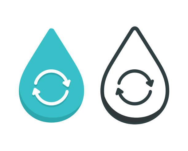 水循环图标。矢量图图片下载