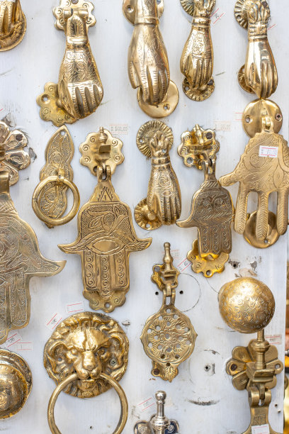 摩洛哥马拉喀什梅拉区的门环图片下载