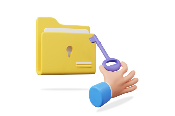 文件夹图标和手握键在白色背景与剪切路径，文件文件夹图标的概念图片下载