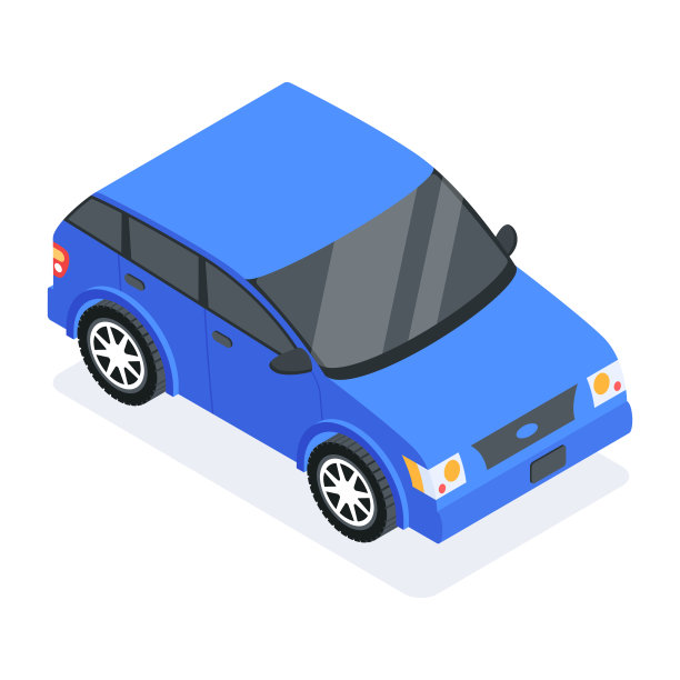 一套公共交通等距图标图片下载