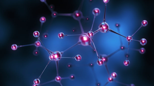 分子结构-浅蓝色图片下载