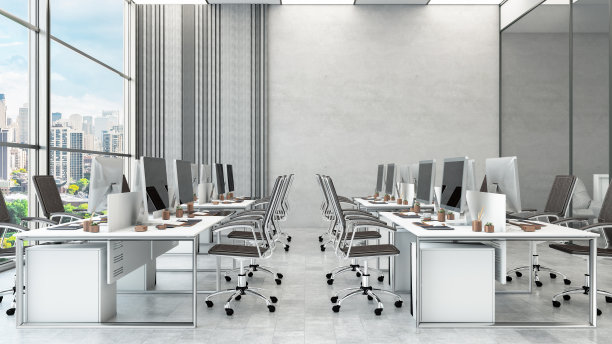 现代开放式办公室设计图片下载