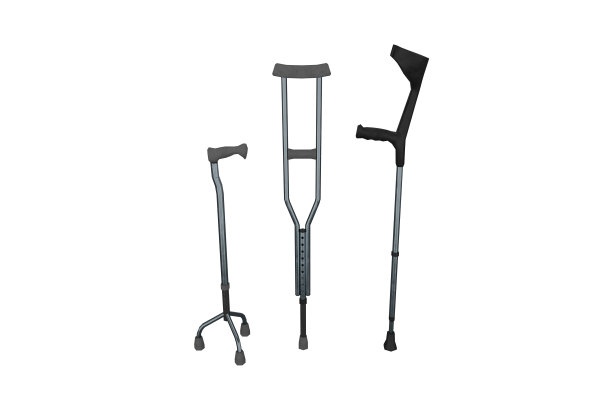 3d渲染矫形拐杖，医学概念图片下载