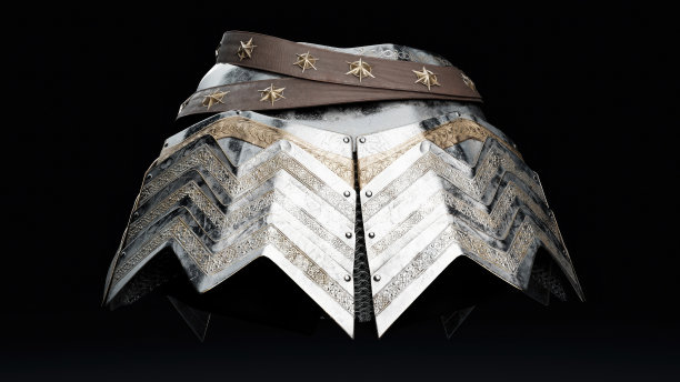 女性盔甲的背景渲染。三维渲染图片下载