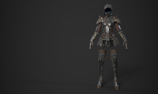 女性盔甲的背景渲染。三维渲染图片下载