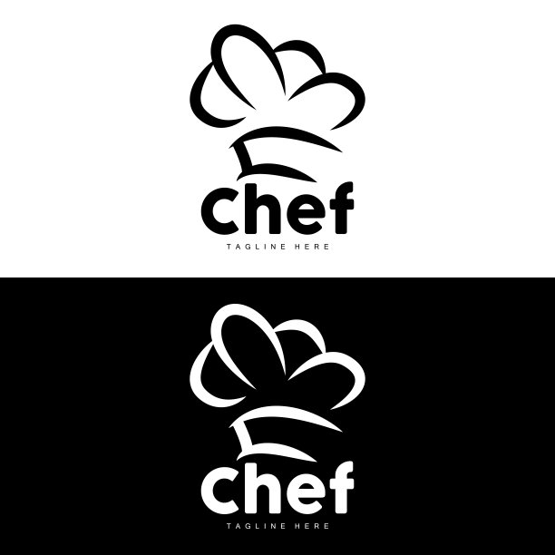 厨师帽子标志，烹饪矢量手工制作的厨师帽子集合，产品品牌设计图片下载