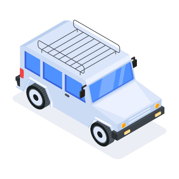 一套公共交通等距图标图片下载