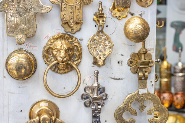 摩洛哥马拉喀什梅拉区的门环图片下载