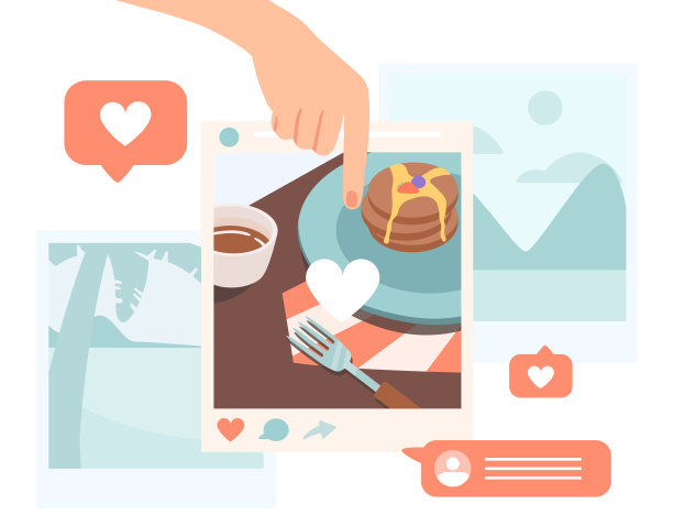 人们喜欢在社交媒体上发帖图片下载