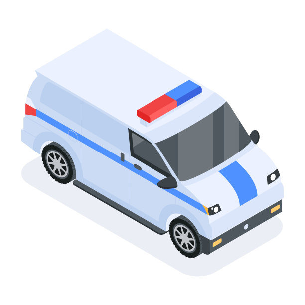 一套公共交通等距图标图片下载