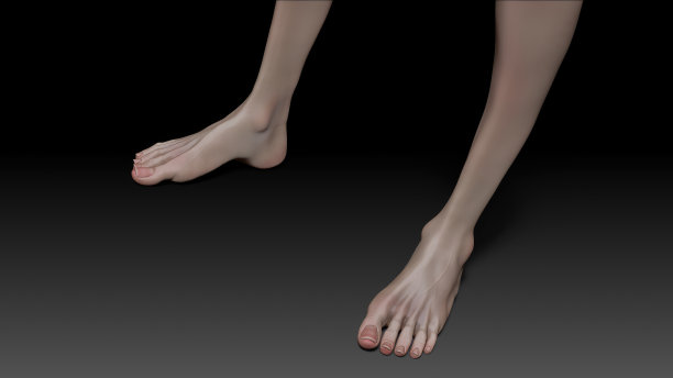 femalleg雕塑3d渲染的背景。三维渲染图片下载