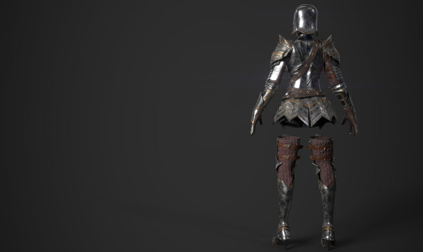 女性盔甲的背景渲染。三维渲染图片下载
