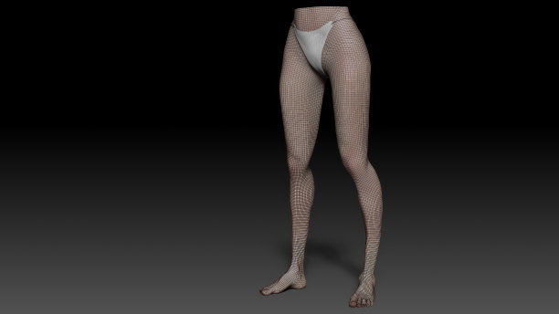 femalleg雕塑3d渲染的背景。三维渲染图片下载