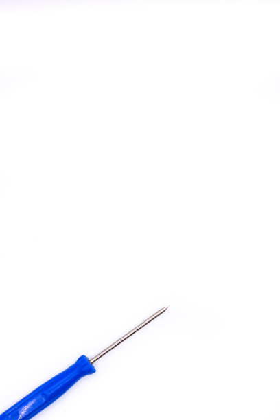 白色底色蓝色一字螺丝刀图片下载