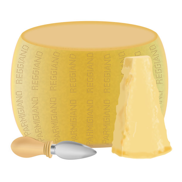 帕尔马干酪配芝士楔形和刀图片下载