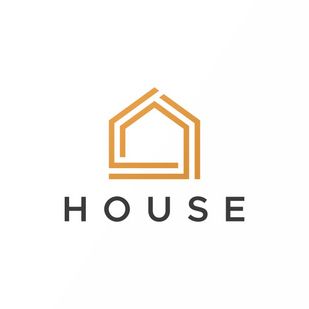 房屋开发商物业建筑极简主义标志图片下载