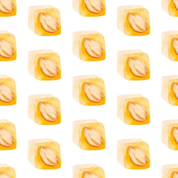 Lokum。土耳其的糖果。水彩无缝图案。可用于纺织设计、纸制品图片下载