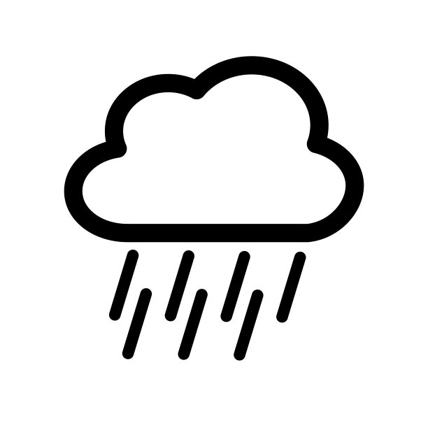 大雨图标。暴风。向量。图片下载