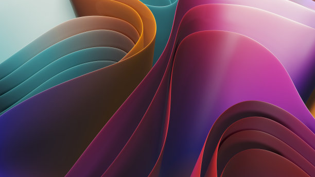 抽象流体三维渲染几何。背景渐变设计元素的多用途使用。图片下载