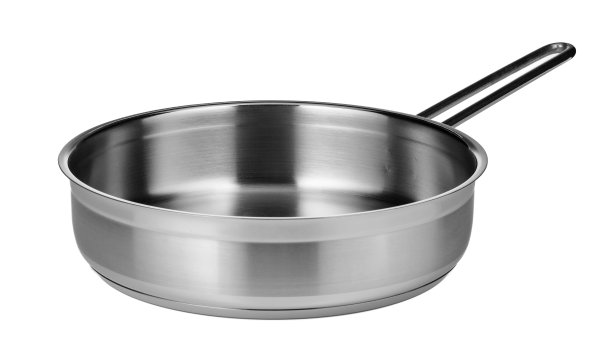 不锈钢锅隔离在白色背景图片下载