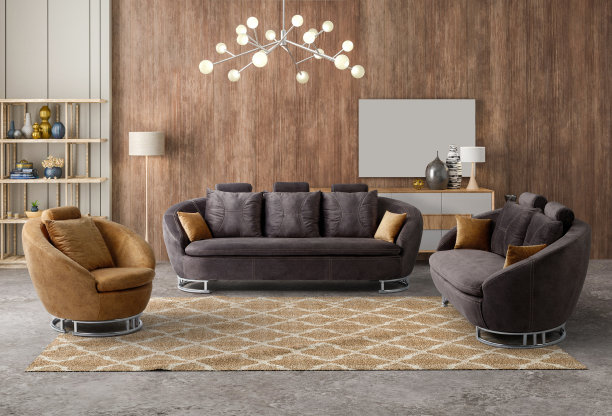 客厅内部。家具集图片下载