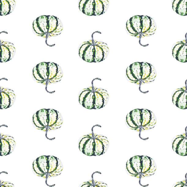 蔬菜——南瓜。水彩无缝图案。可用于纺织设计、纸制品图片下载