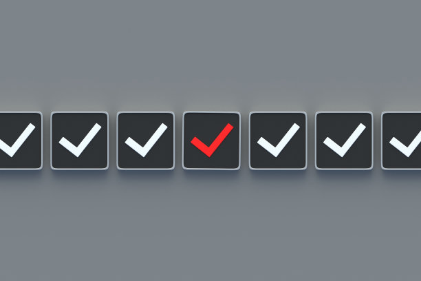 按钮上的红色复选标记。错误的选择概念。错误的决定。消极的行动。伪造结果。彻底的失败。错误的改变。无效的选票。坏主意。失败的任务。三维渲染图片下载