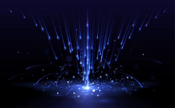 抽象蓝光运动效果与火花图片下载