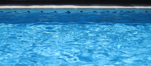 清澈碧蓝的池边图片下载