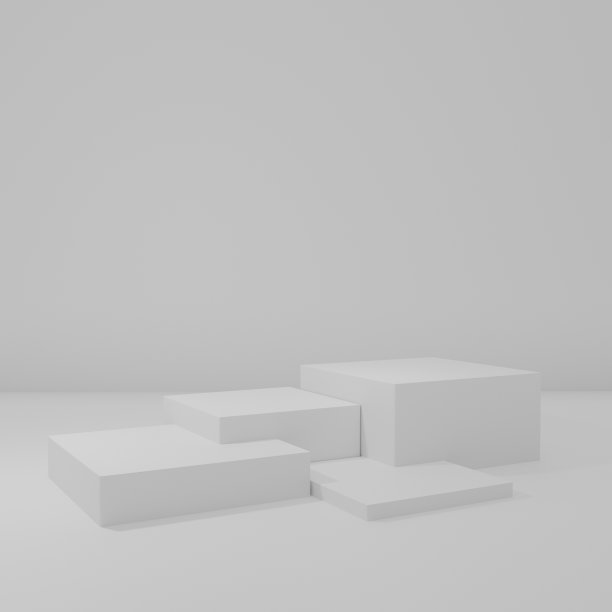 产品站在白色房间，工作室场景为产品，最小的设计，3D渲染图片下载