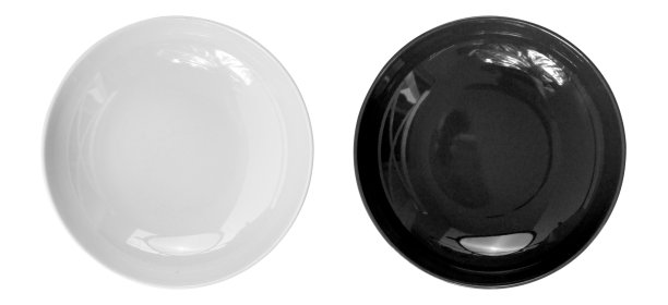 白色背景上的空板的俯视图图片下载