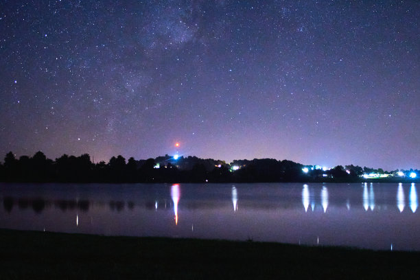墨西哥el oro de hidalgo州brockman大坝的夜景图片下载