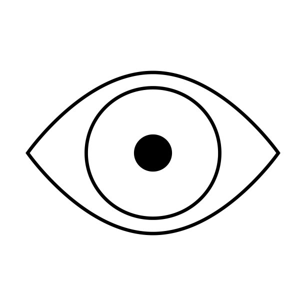 简单的大眼睛图标。向量。图片下载