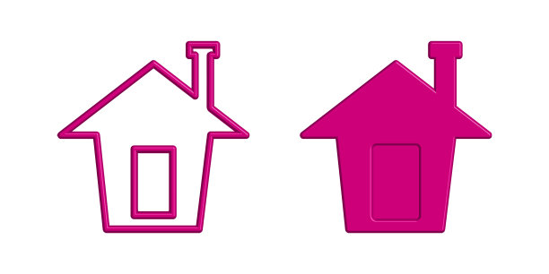 插图矢量图形的主页图标模板图片下载