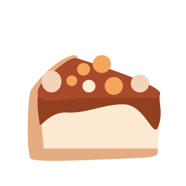 蛋糕一片一片。矢量图标。甜点配球和巧克力奶油。生日插图。图片下载