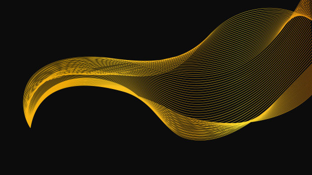 抽象的背景与奢华的金色波浪图片下载