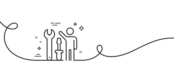 扳手工具线图标维修人员服务标志图片下载