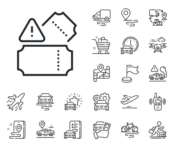 机票线图标运输入口标志飞机图片下载