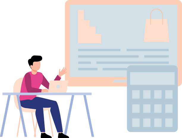 这个男孩正在网上购物。图片下载