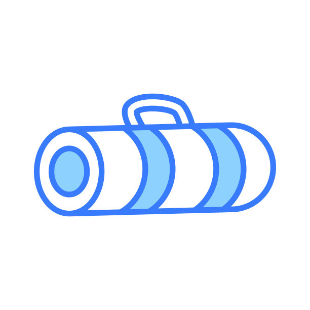 滚动垫矢量在现代风格，孤立的白色背景图片下载