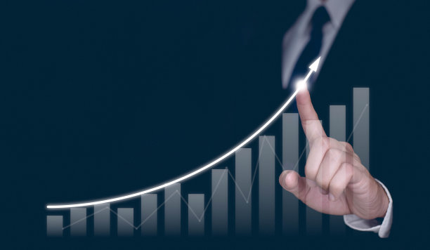 发展成长观。商人计划在他的业务中增长和增加积极的指标。图片下载