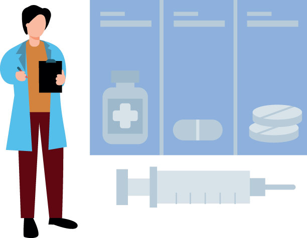 男孩正在检查储物柜里的药。图片下载