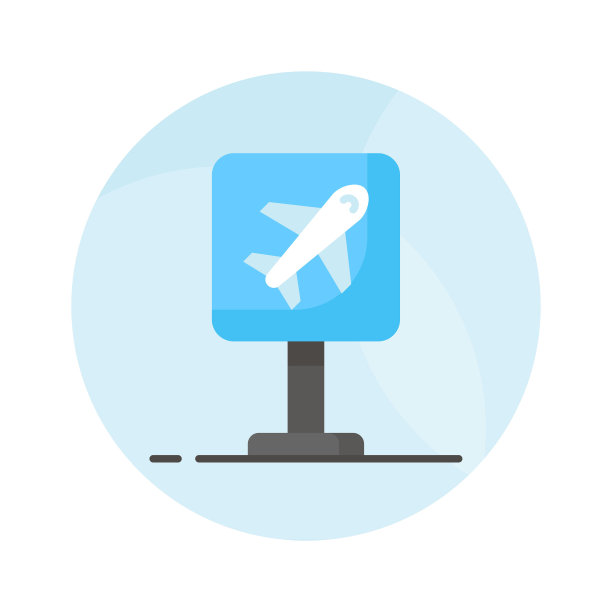 看看这个精心设计的现代风格的机场招牌图标图片下载