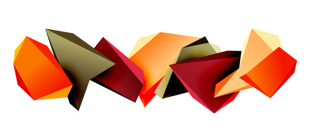 三维低多边形三角形几何设计图片下载