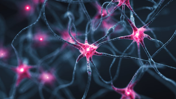 神经元。抽象概念灯图片下载