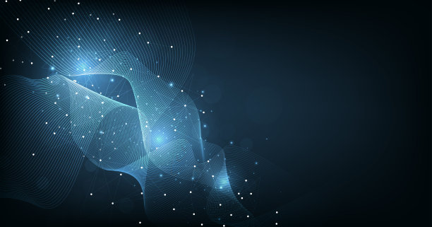 深蓝色背景上抽象的连接。图片下载