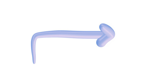 3D箭头右指针图标极简风格的插图。隔离在白色背景与剪辑路径图片下载