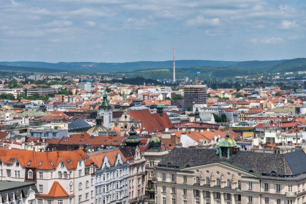 布尔诺，捷克共和国的城市景观图片下载